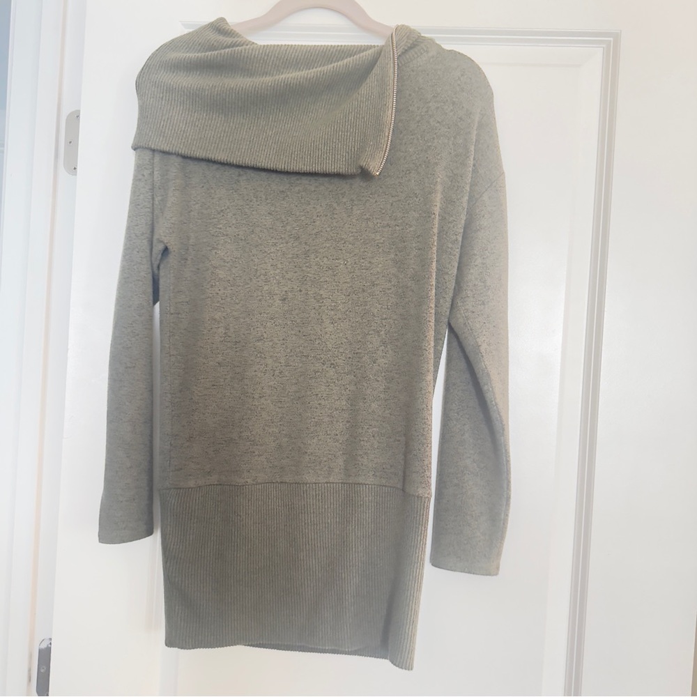 White House Black Market Olive Off-Shoulder Sweater dress nwot